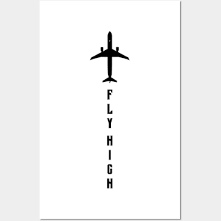 Fly High Airplane Vacation for Aviation Lover Posters and Art